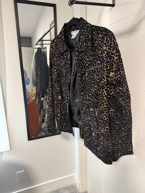Fierce Leopard Velvet Moto Jacket: Channel Your Inner Jungle Queen